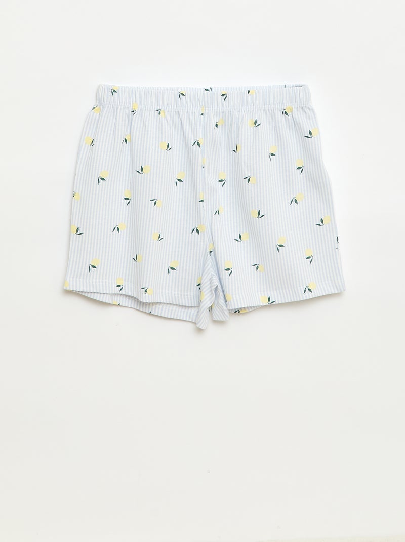 Conjunto de pijama corto - 2 piezas Azul - Kiabi