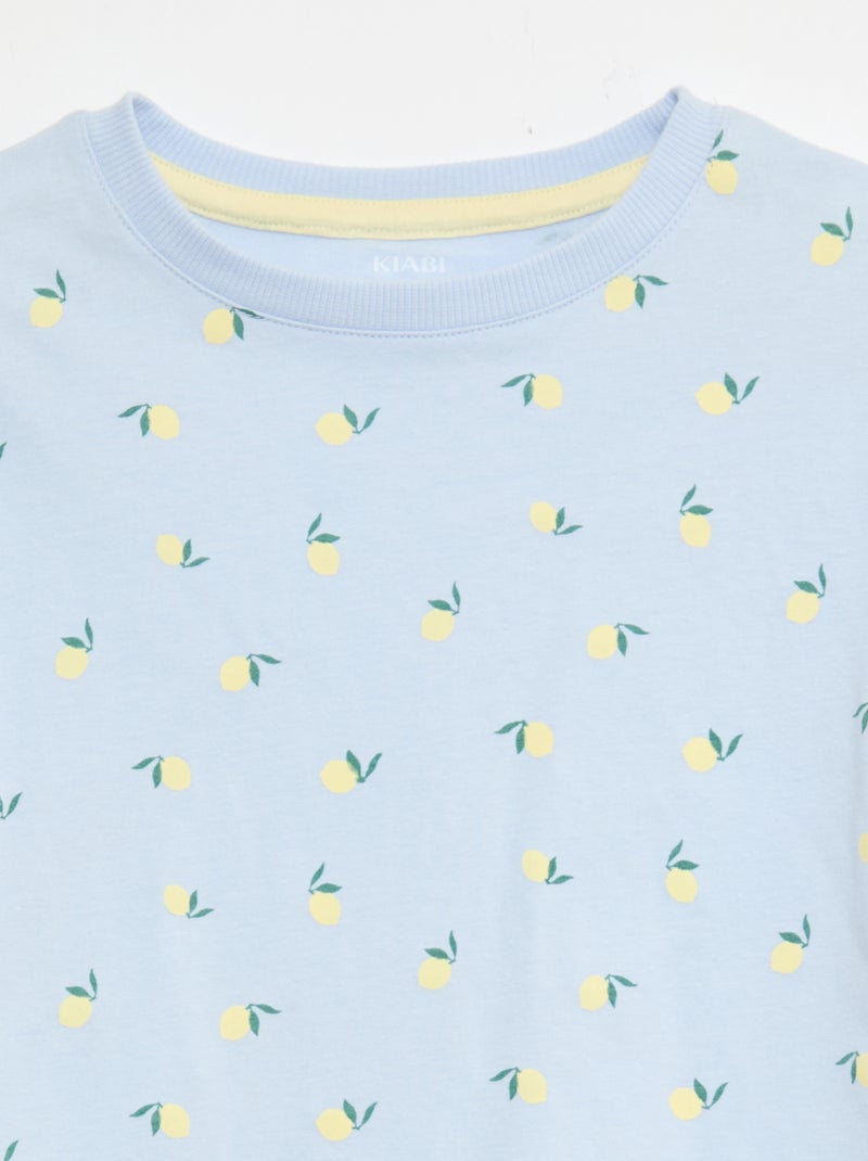 Conjunto de pijama corto - 2 piezas Azul - Kiabi