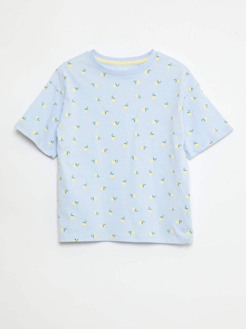 Conjunto de pijama corto - 2 piezas Azul - Kiabi