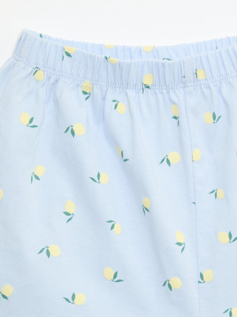 Conjunto de pijama corto - 2 piezas Azul - Kiabi