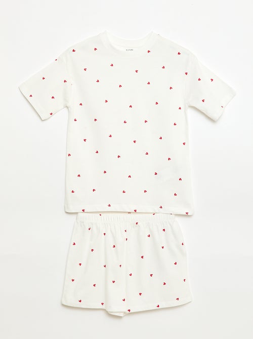 Conjunto de pijama corto - 2 piezas - Kiabi Conjunto de pijama corto - 2 piezas - Kiabi