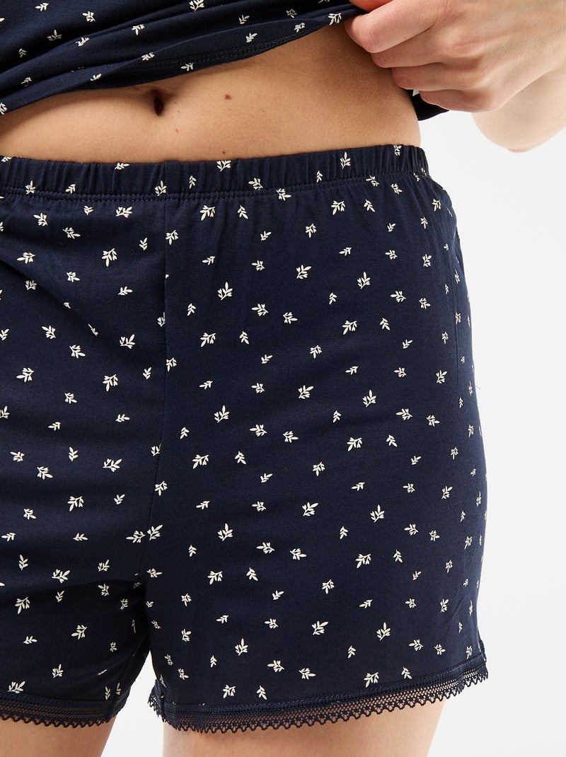 Conjunto de pijama corto - 2 piezas Blanco - Kiabi