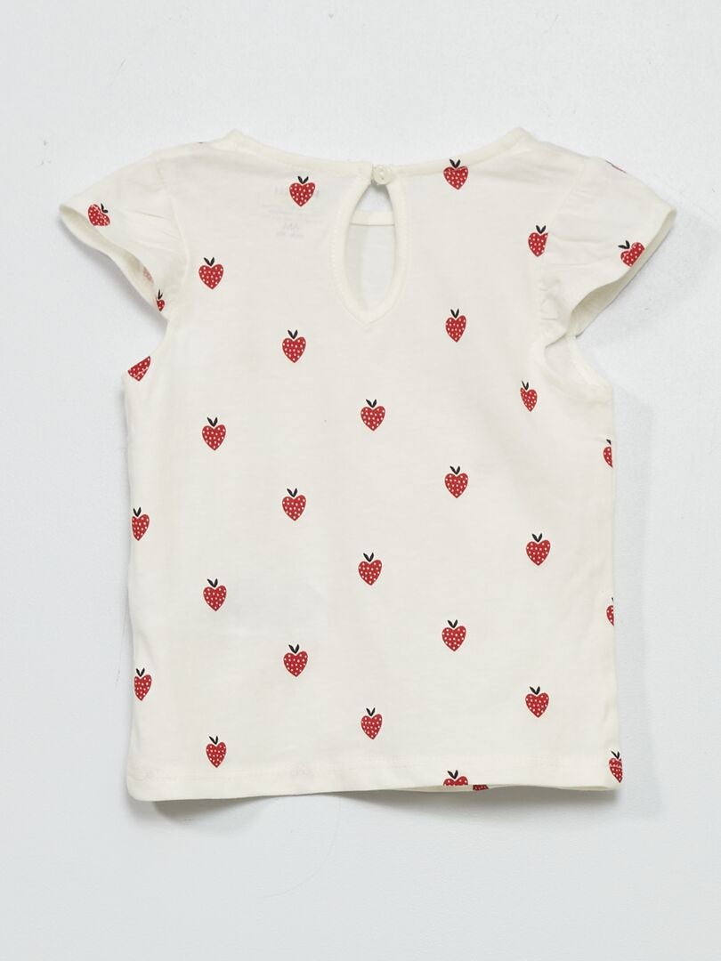 Conjunto de pijama corto  - 2 piezas BLANCO - Kiabi