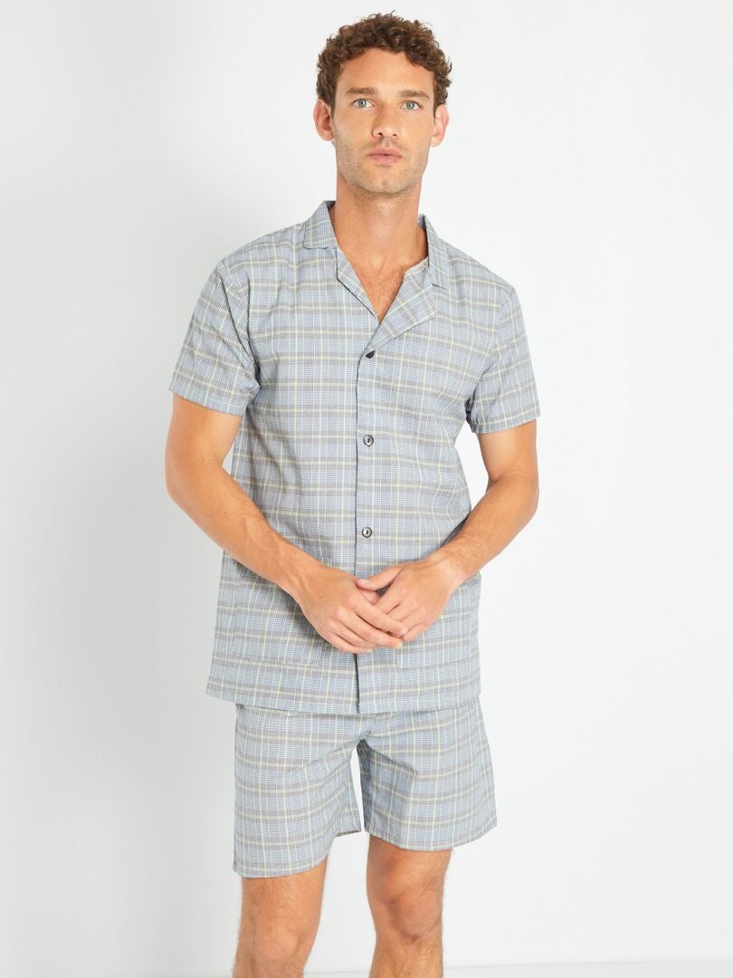 Conjunto de pijama corto - 2 piezas gris - Kiabi