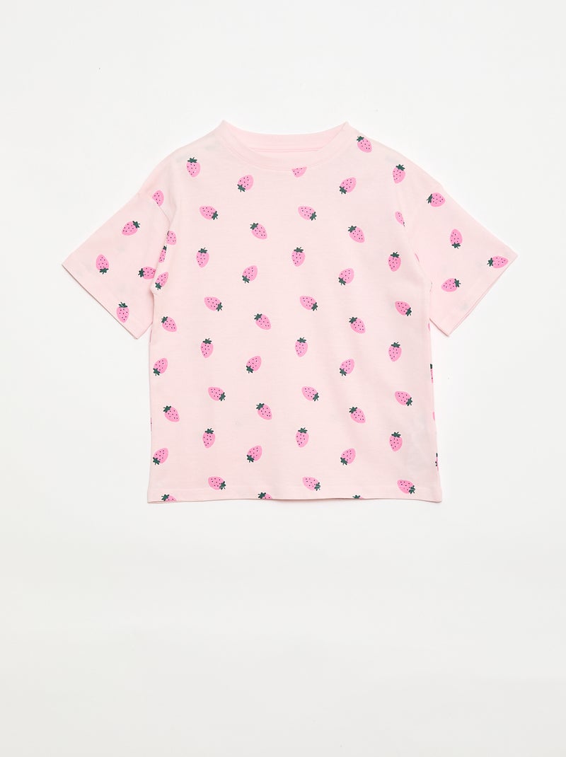Conjunto de pijama corto - 2 piezas Rosa - Kiabi