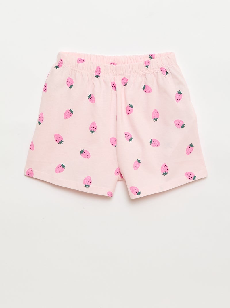 Conjunto de pijama corto - 2 piezas Rosa - Kiabi