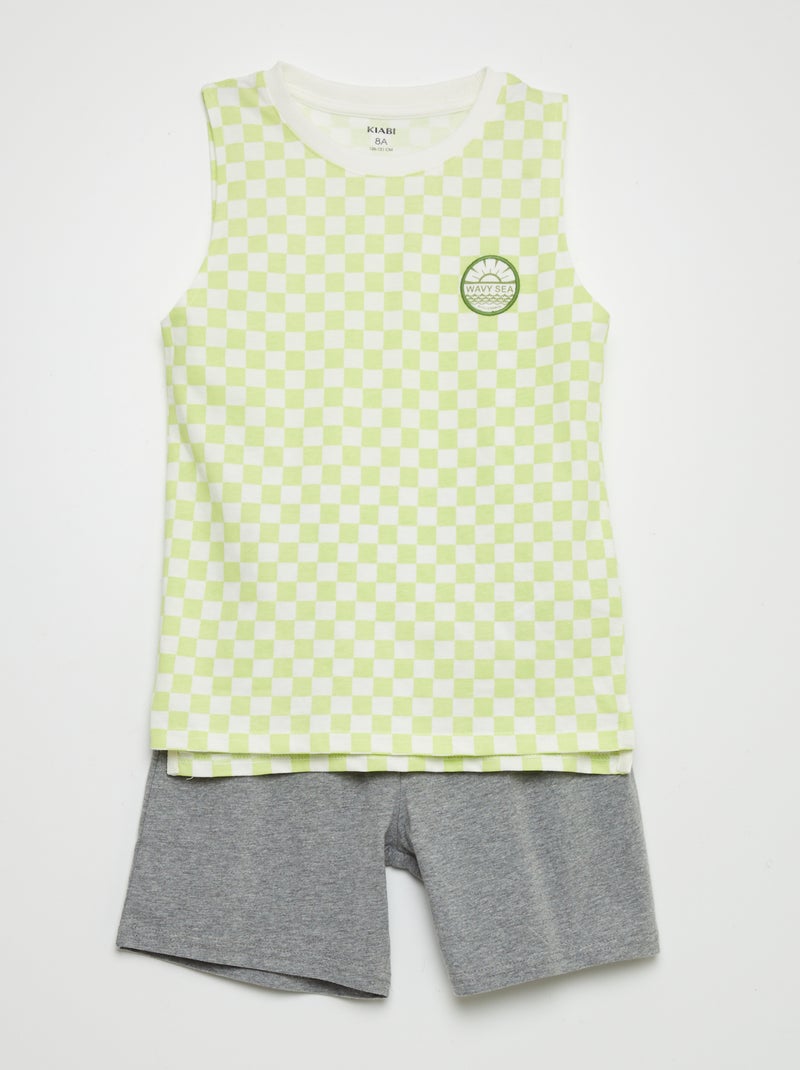 Conjunto de pijama corto - 2 piezas VERDE - Kiabi