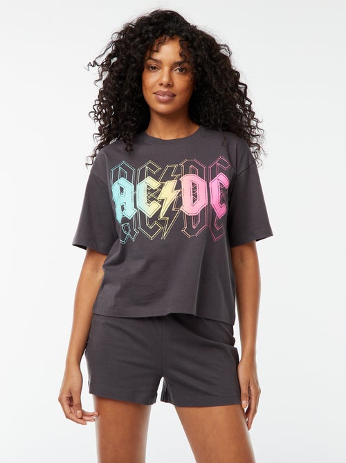 Conjunto de pijama corto 'AC/DC' - 2 piezas - Kiabi