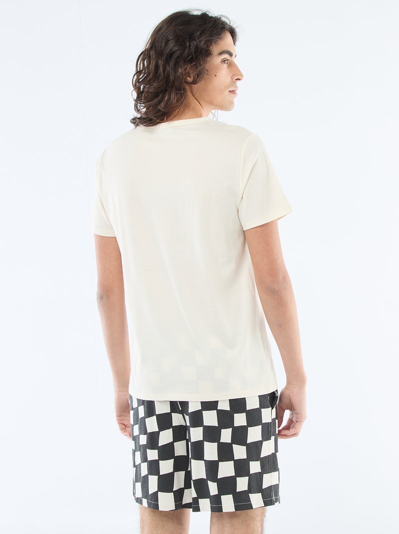 Conjunto de pijama corto 'Agathe Sorlet x Kiabi' - San Valentín Blanco - Kiabi