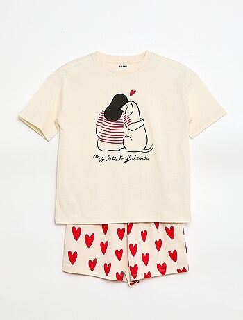 Conjunto de pijama corto 'Agathe Sorlet x Kiabi' - San Valentín