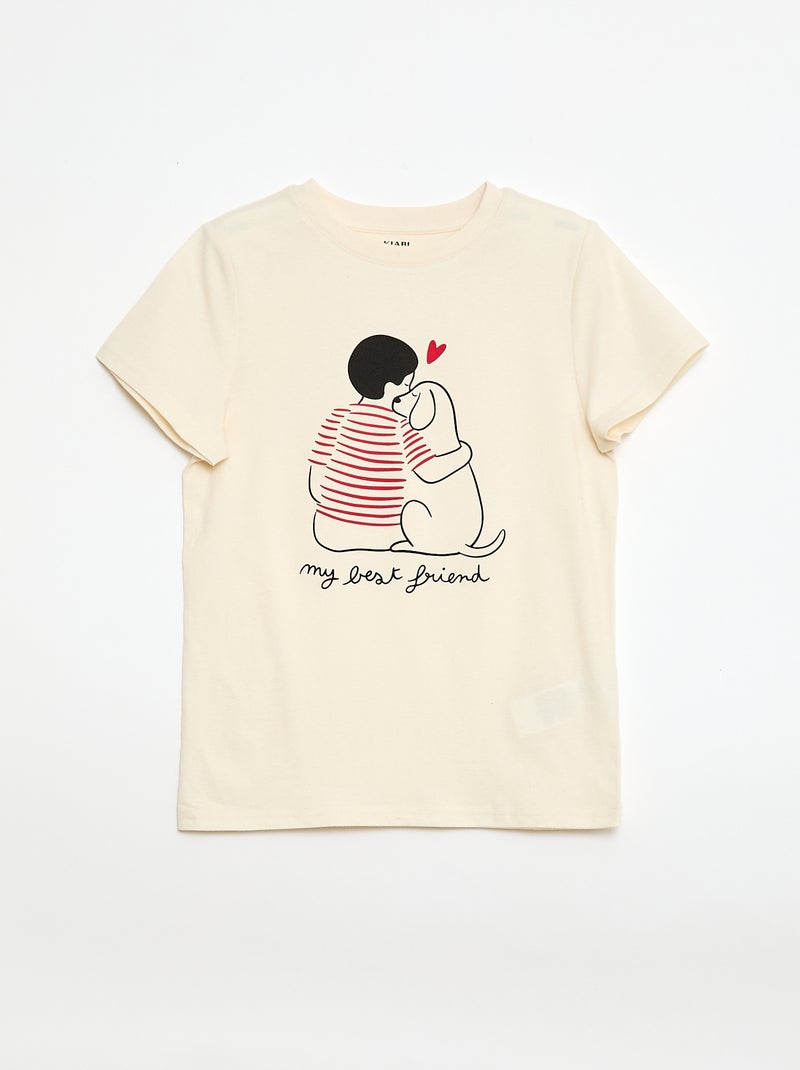Conjunto de pijama corto 'Agathe Sorlet x Kiabi' - San Valentín Blanco - Kiabi