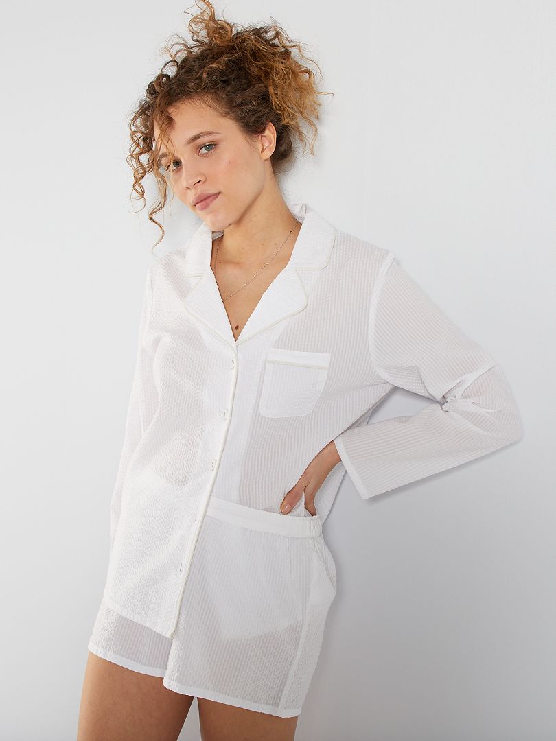 Conjunto de pijama corto Blanco - Kiabi