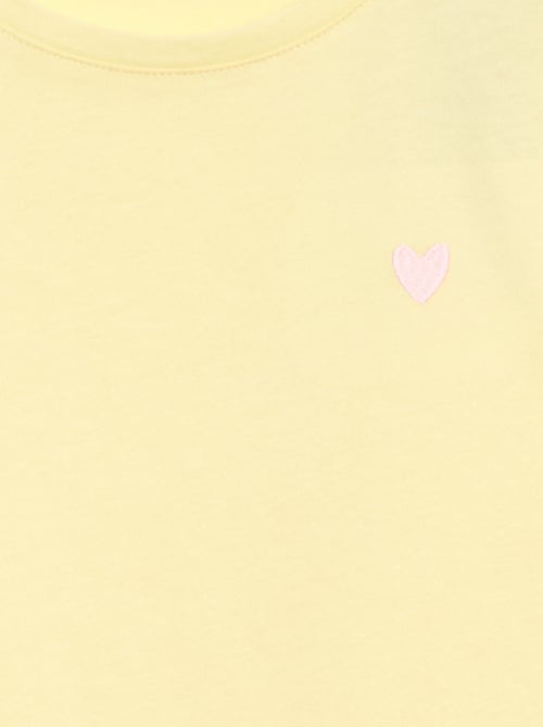 Conjunto de pijama corto camiseta + pantalón corto - 2 piezas - Kiabi Conjunto de pijama corto camiseta + pantalón corto - 2 piezas - Kiabi