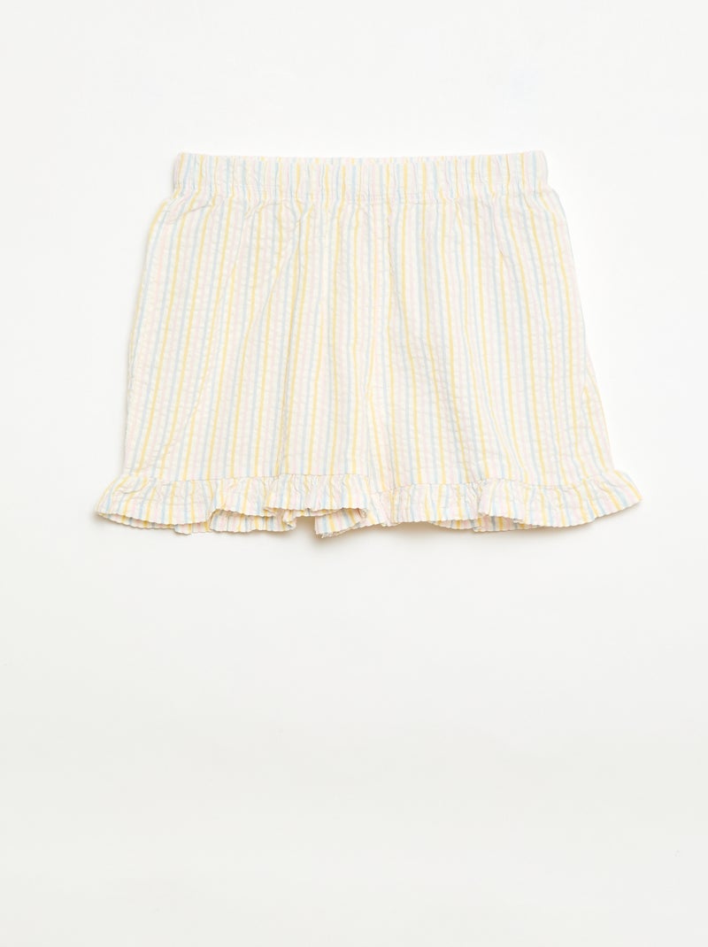Conjunto de pijama corto camiseta + pantalón corto - 2 piezas Amarillo - Kiabi