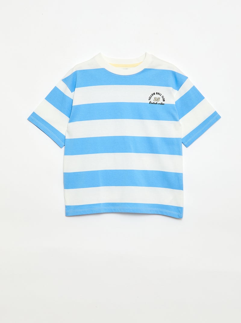 Conjunto de pijama corto camiseta + pantalón corto - 2 piezas Azul - Kiabi
