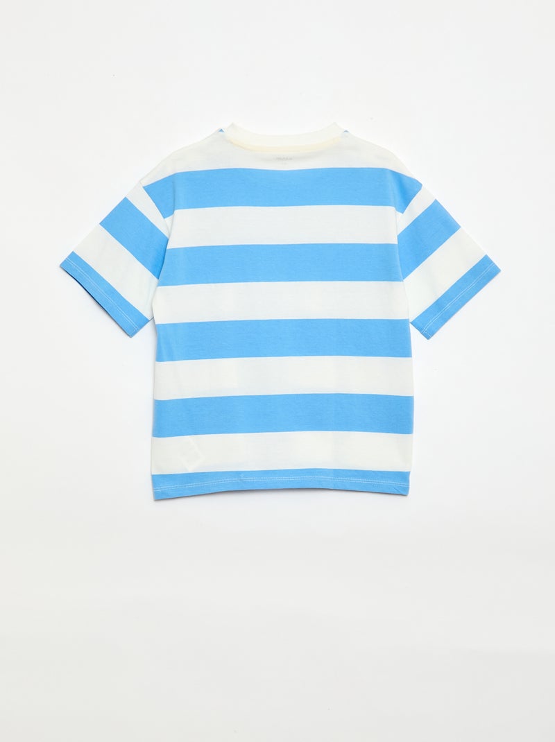 Conjunto de pijama corto camiseta + pantalón corto - 2 piezas Azul - Kiabi