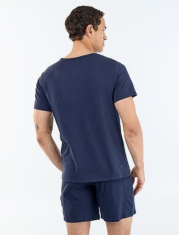 Conjunto de pijama corto camiseta + pantalón corto - 2 piezas