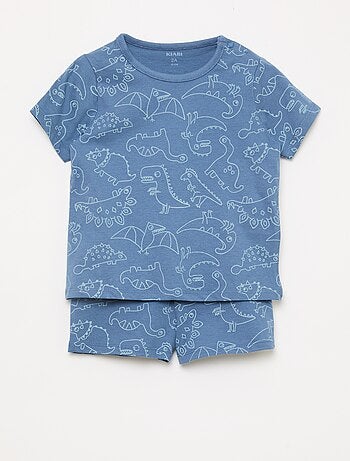Conjunto de pijama corto camiseta + pantalón corto - 2 piezas