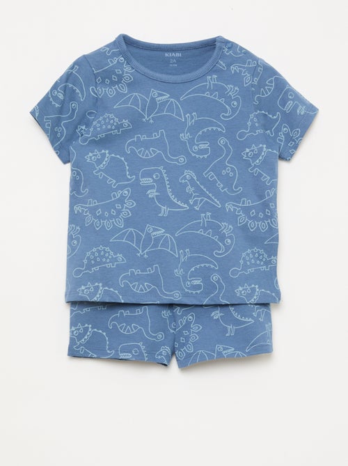 Conjunto de pijama corto camiseta + pantalón corto - 2 piezas - Kiabi