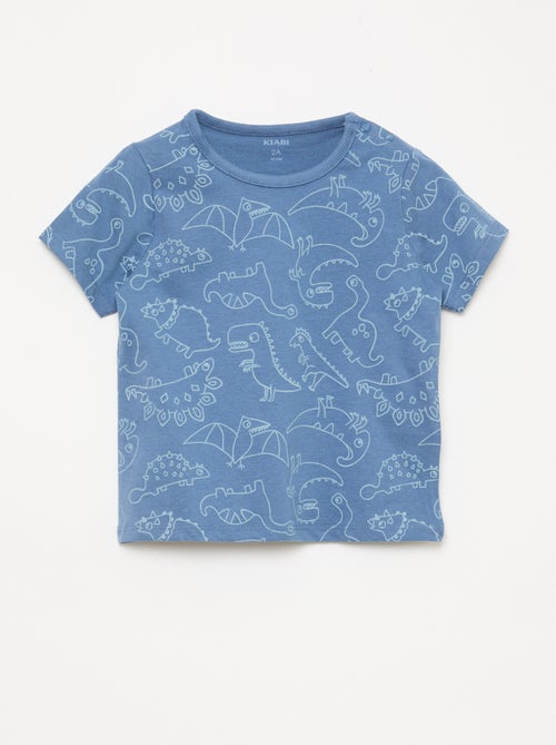 Conjunto de pijama corto camiseta + pantalón corto - 2 piezas - Kiabi