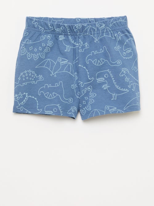 Conjunto de pijama corto camiseta + pantalón corto - 2 piezas - Kiabi