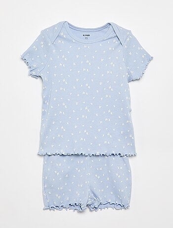 Conjunto de pijama corto camiseta + pantalón corto - 2 piezas