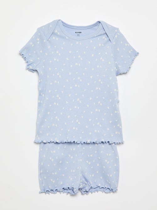 Conjunto de pijama corto camiseta + pantalón corto - 2 piezas - Kiabi