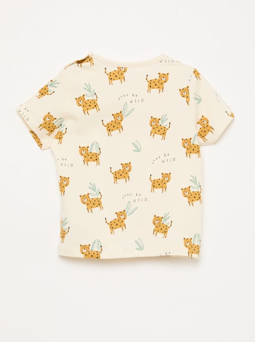 Conjunto de pijama corto camiseta + pantalón corto - 2 piezas - Kiabi