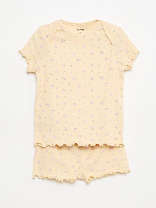 Conjunto de pijama corto camiseta + pantalón corto - 2 piezas - Kiabi