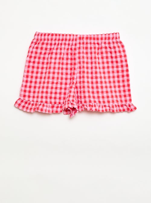 Conjunto de pijama corto camiseta + pantalón corto - 2 piezas - Kiabi