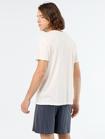 Conjunto de pijama corto camiseta + pantalón corto - 2 piezas