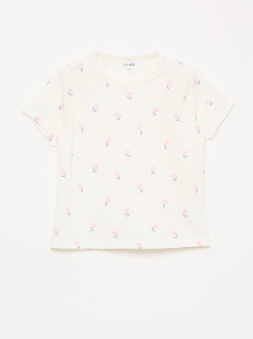 Conjunto de pijama corto camiseta + pantalón corto - 2 piezas - Kiabi