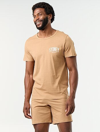 Conjunto de pijama corto camiseta + pantalón corto - 2 piezas