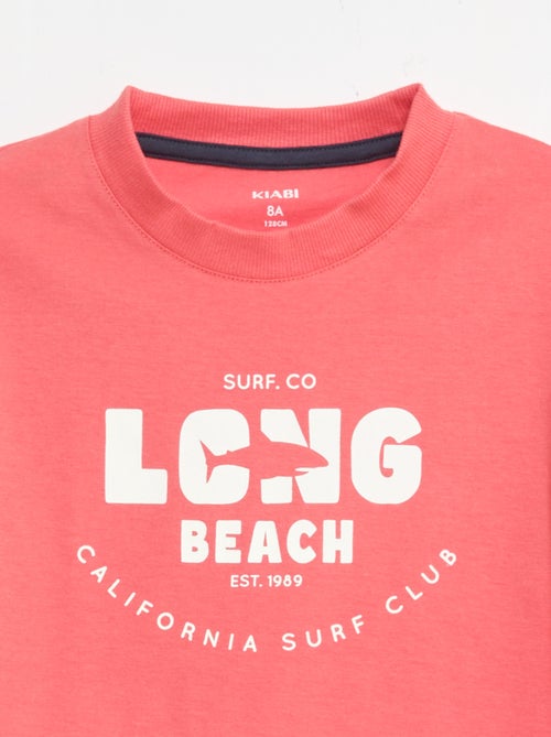 Conjunto de pijama corto camiseta + pantalón corto - 2 piezas - Kiabi