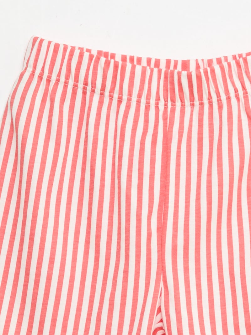 Conjunto de pijama corto camiseta + pantalón corto - 2 piezas Rojo - Kiabi
