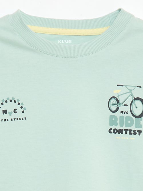 Conjunto de pijama corto camiseta + pantalón corto - 2 piezas - Kiabi