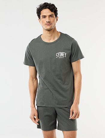 Conjunto de pijama corto camiseta + pantalón corto - 2 piezas