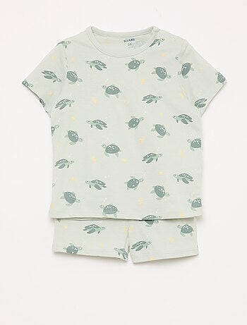 Conjunto de pijama corto camiseta + pantalón corto - 2 piezas