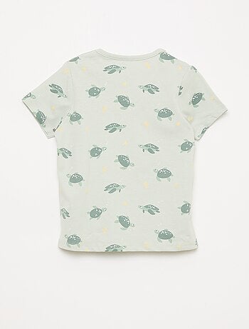 Conjunto de pijama corto camiseta + pantalón corto - 2 piezas