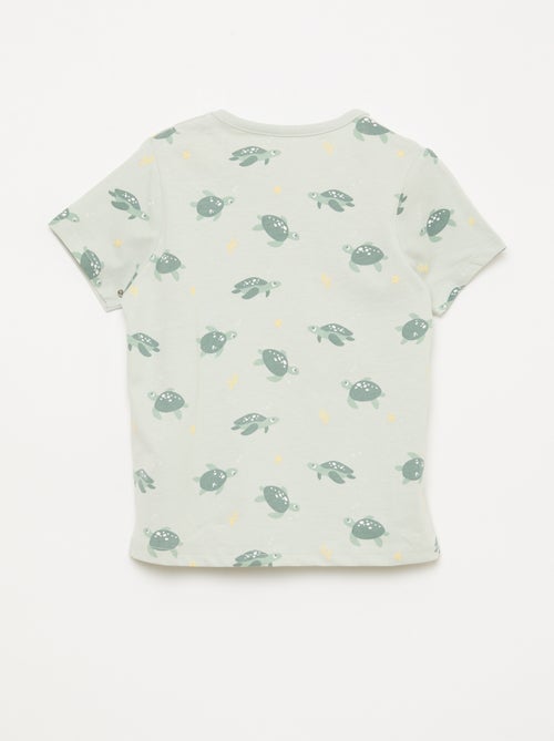 Conjunto de pijama corto camiseta + pantalón corto - 2 piezas - Kiabi