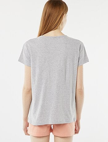 Conjunto de pijama corto con camiseta + short - 2 piezas