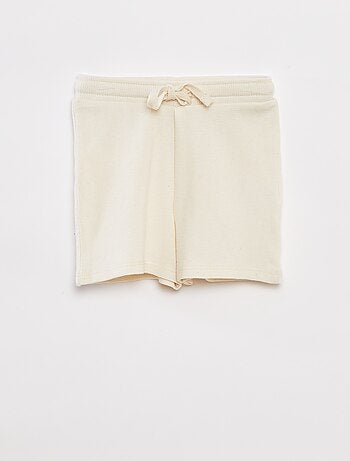 Conjunto de pijama corto con camiseta + short de punto gofrado - 2 piezas