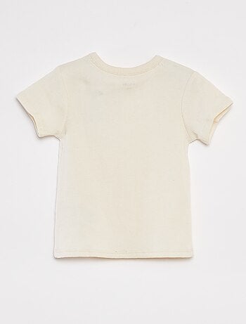 Conjunto de pijama corto con camiseta + short de punto gofrado - 2 piezas