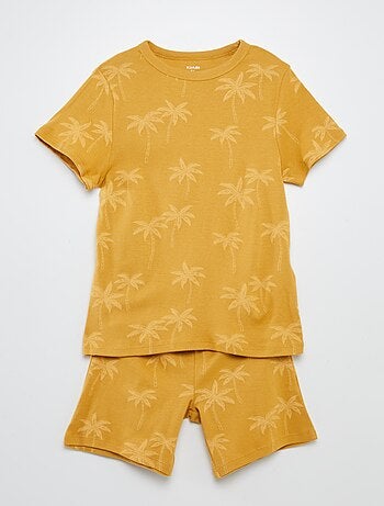 Conjunto de pijama corto con camiseta + short estampado - 2 piezas