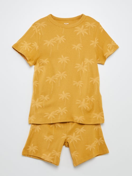 Conjunto de pijama corto con camiseta + short estampado - 2 piezas - Kiabi