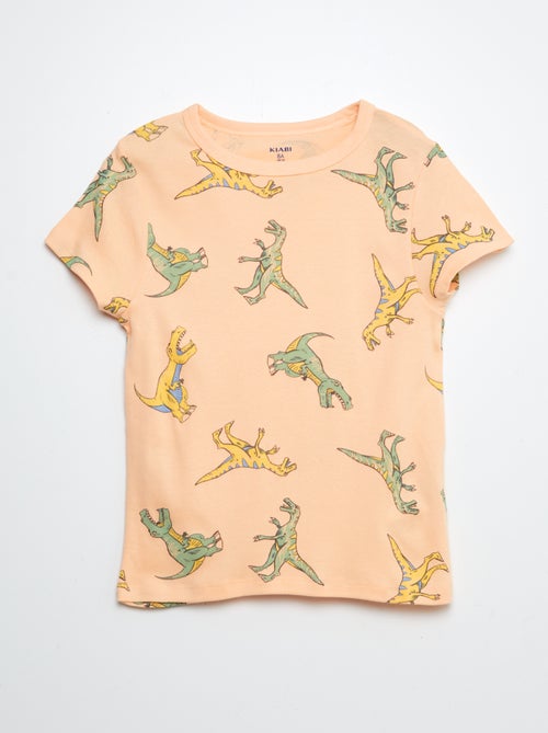 Conjunto de pijama corto con camiseta + short estampado - 2 piezas - Kiabi