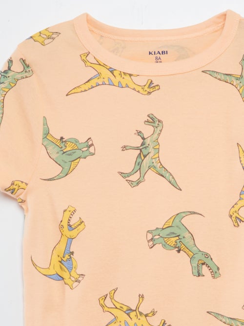 Conjunto de pijama corto con camiseta + short estampado - 2 piezas - Kiabi