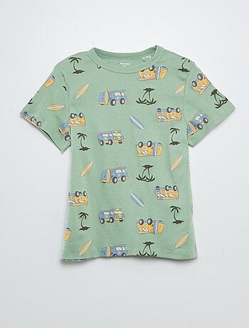 Conjunto de pijama corto con camiseta + short estampado - 2 piezas