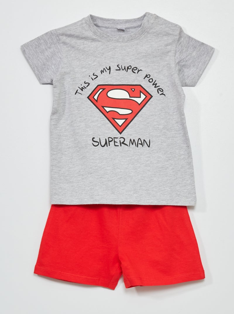 Conjunto de pijama corto 'Dc Cosmics Originals' - 2 piezas gris/rojo - Kiabi