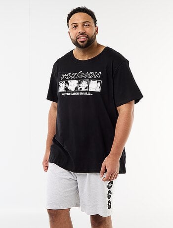 Conjunto de pijama corto de camiseta + pantalón corto 'Pikachu' 'Pokémon' - 2 piezas